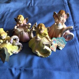 Vintage Josef Originals Birthday Angel Figurines Birthday Girls Ages 3, 4, 5, 6
